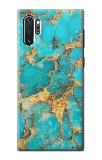 S2906 アクアターコイズ宝石グラフィックプリント Aqua Turquoise Stone Samsung Galaxy Note 10 Plus バックケース、フリップケース・カバー