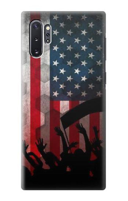 S2989 アメリカサッカー USA American Football Soccer Flag Samsung Galaxy Note 10 Plus バックケース、フリップケース・カバー