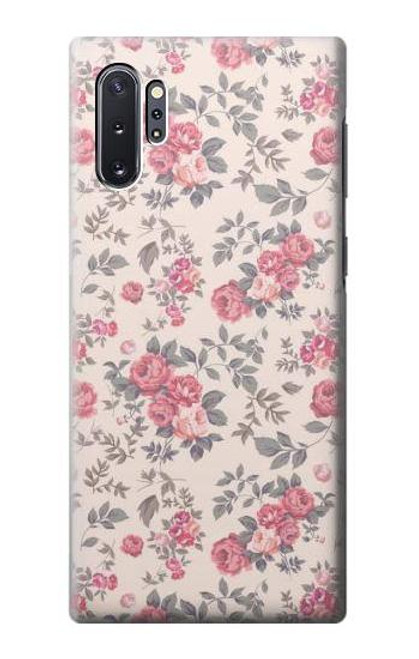S3095 ヴィンテージ・バラ Vintage Rose Pattern Samsung Galaxy Note 10 Plus バックケース、フリップケース・カバー