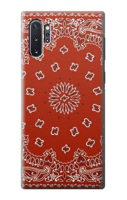 S3355 赤バンダナパターン Bandana Red Pattern Samsung Galaxy Note 10 Plus バックケース、フリップケース・カバー