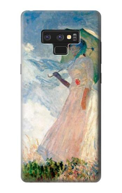 S0998 クロード・モネ 日傘を差す女 Claude Monet Woman with a Parasol Note 9 Samsung Galaxy Note9 バックケース、フリップケース・カバー