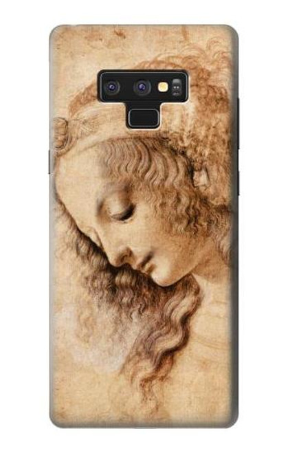 S1045 レオナルドダヴィンチ女性の頭 Leonardo da Vinci Woman's Head Note 9 Samsung Galaxy Note9 バックケース、フリップケース・カバー