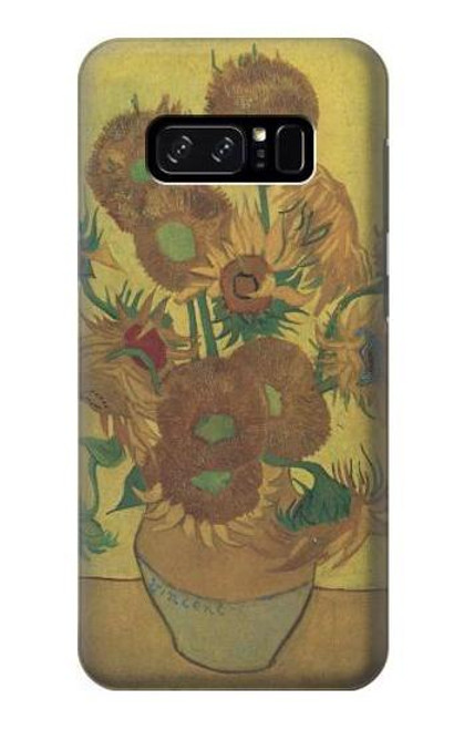 S0214 フィンセント・ファン・ゴッホ 15本のひまわり Van Gogh Vase Fifteen Sunflowers Note 8 Samsung Galaxy Note8 バックケース、フリップケース・カバー