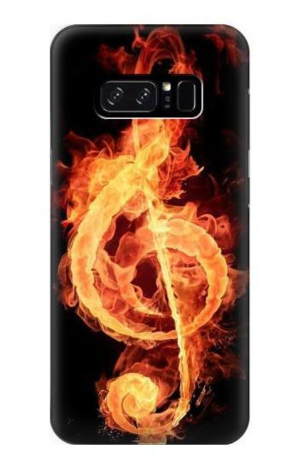 S0493 音楽ノート火災 Music Note Burn Note 8 Samsung Galaxy Note8 バックケース、フリップケース・カバー