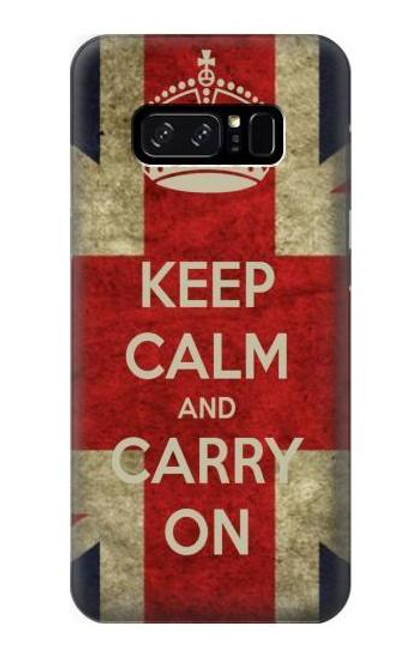 S0674 冷静に、戦い続けよ Keep Calm and Carry On Note 8 Samsung Galaxy Note8 バックケース、フリップケース・カバー