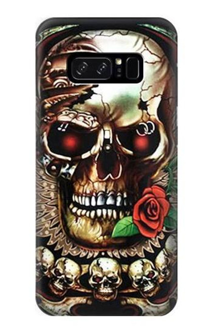 S0753 スカル 翼 バラ パンク Skull Wing Rose Punk Note 8 Samsung Galaxy Note8 バックケース、フリップケース・カバー