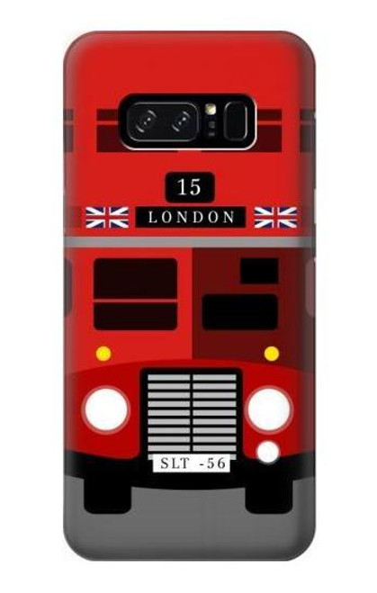 S2058 英国のダブルデッカーバスミニマリスト England British Double Decker Bus Minimalist Note 8 Samsung Galaxy Note8 バックケース、フリップケース・カバー