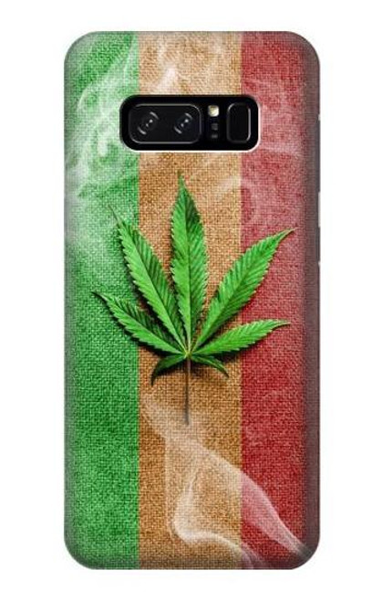 S2109 マリファナラスタ旗 Marijuana Rasta Flag Note 8 Samsung Galaxy Note8 バックケース、フリップケース・カバー