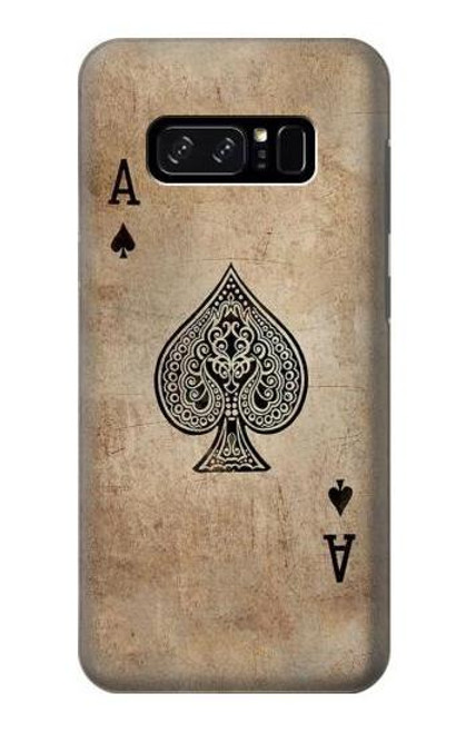S2928 ヴィンテージスペードのエースカード Vintage Spades Ace Card Note 8 Samsung Galaxy Note8 バックケース、フリップケース・カバー