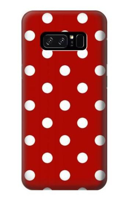 S2951 赤の水玉 Red Polka Dots Note 8 Samsung Galaxy Note8 バックケース、フリップケース・カバー