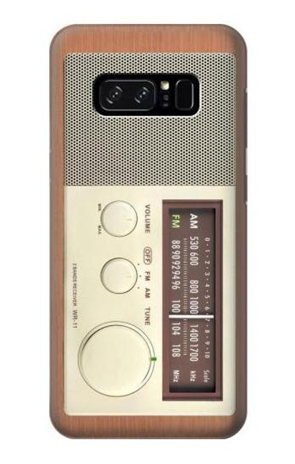 S3165 FM AM木レシーバーグラフィック FM AM Wooden Receiver Graphic Note 8 Samsung Galaxy Note8 バックケース、フリップケース・カバー