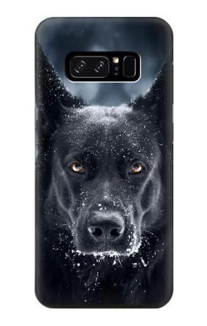 S3168 ドイツのシェパード・ブラック・ドッグ German Shepherd Black Dog Note 8 Samsung Galaxy Note8 バックケース、フリップケース・カバー