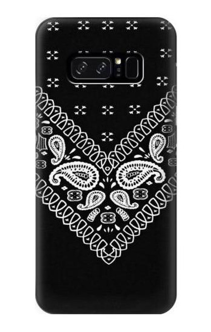 S3363 黒バンダナ Bandana Black Pattern Note 8 Samsung Galaxy Note8 バックケース、フリップケース・カバー