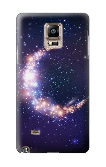 S3324 彎月・月・ギャラクシー Crescent Moon Galaxy Samsung Galaxy Note 4 バックケース、フリップケース・カバー