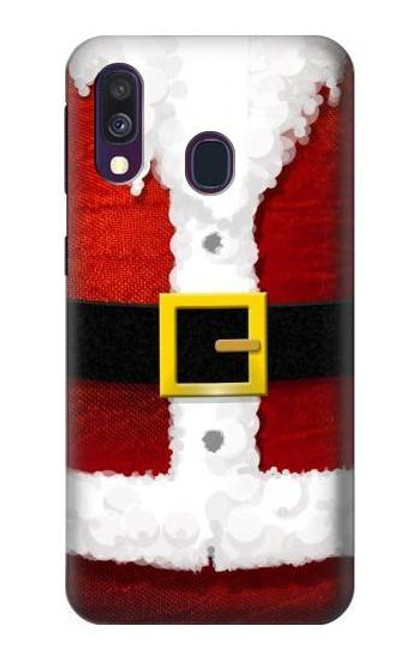 S2846 クリスマス・サンタクロース・コスチューム Christmas Santa Red Suit Samsung Galaxy A40 バックケース、フリップケース・カバー