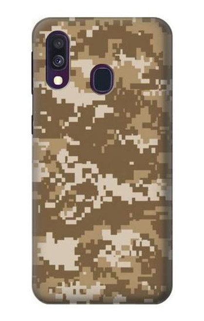 S3294 陸軍砂漠タンコヨーテカモ迷彩 Army Desert Tan Coyote Camo Camouflage Samsung Galaxy A40 バックケース、フリップケース・カバー