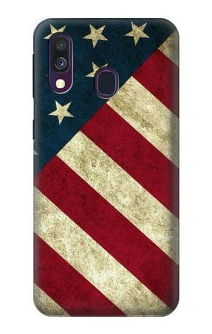 S3295 米国の国旗 US National Flag Samsung Galaxy A40 バックケース、フリップケース・カバー