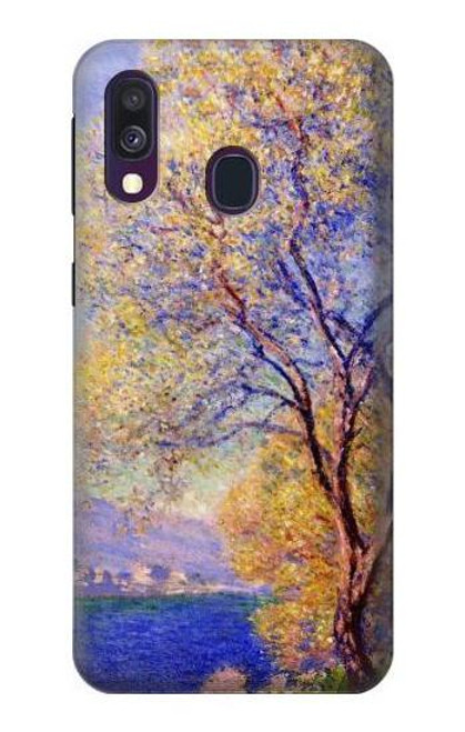 S3339 サリス・ガーデンから見たアンティーブ  クロード・モネ Claude Monet Antibes Seen from the Salis Gardens Samsung Galaxy A40 バックケース、フリップケース・カバー