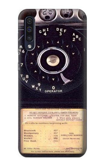 S0086 ヴィンテージ 公衆電話 Payphone Vintage Samsung Galaxy A50 バックケース、フリップケース・カバー