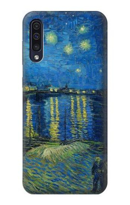 S3336 ヴァン・ゴッホローソンの星空 Van Gogh Starry Night Over the Rhone Samsung Galaxy A50 バックケース、フリップケース・カバー
