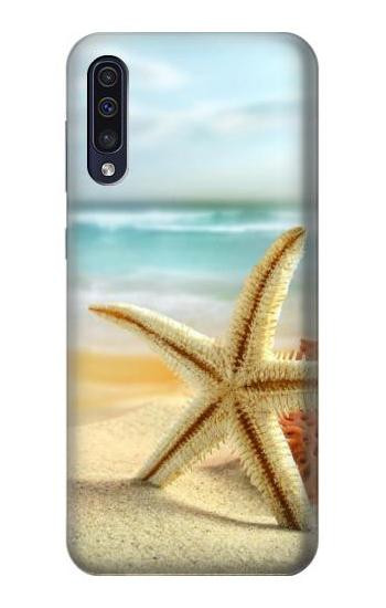 S1117 ビーチのヒトデ Starfish on the Beach Samsung Galaxy A70 バックケース、フリップケース・カバー