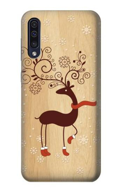 S3081 トナカイ Wooden Raindeer Graphic Printed Samsung Galaxy A70 バックケース、フリップケース・カバー