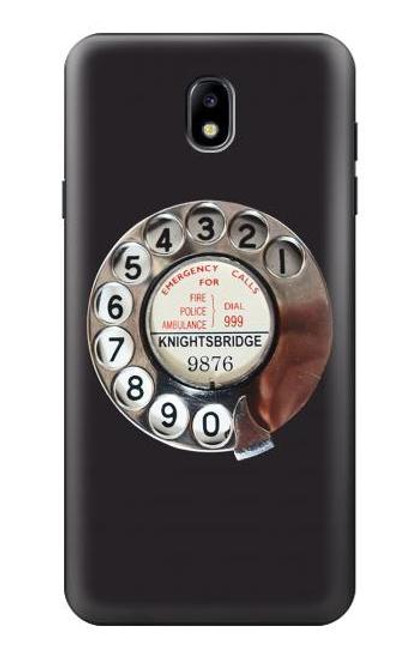 S0059 レトロなダイヤル式の電話ダイヤル Retro Rotary Phone Dial On Samsung Galaxy J7 (2018) バックケース、フリップケース・カバー