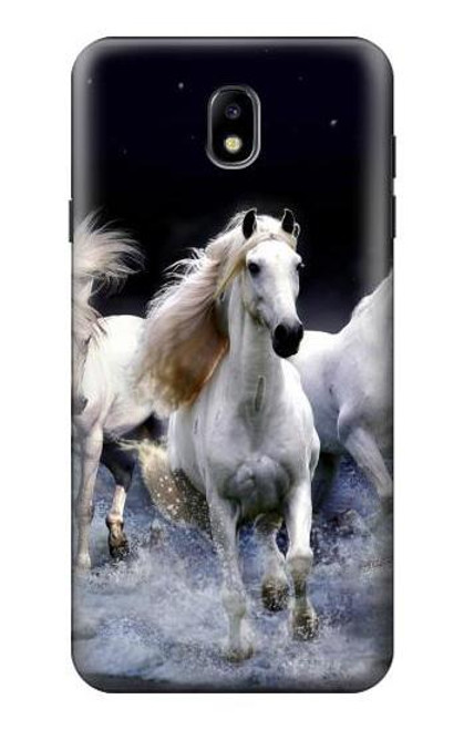 S0246 白馬 White Horse Samsung Galaxy J7 (2018) バックケース、フリップケース・カバー