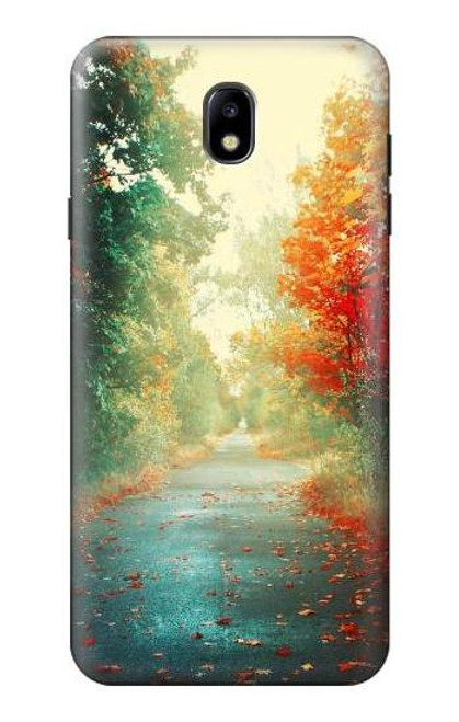 S0913 森の中の道 Road Through The Woods Samsung Galaxy J7 (2018) バックケース、フリップケース・カバー