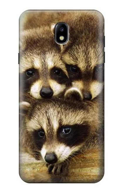 S0977 アライグマの赤ちゃん Baby Raccoons Samsung Galaxy J7 (2018) バックケース、フリップケース・カバー
