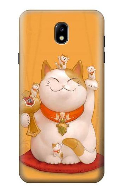 S1217 マネキネコ Maneki Neko Lucky Cat Samsung Galaxy J7 (2018) バックケース、フリップケース・カバー