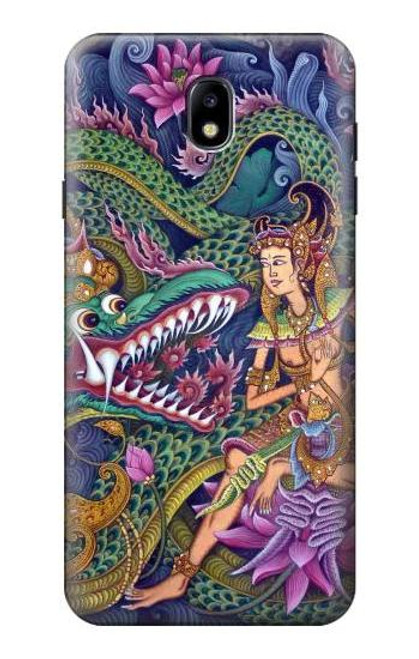 S1240 バリ絵画 Bali Painting Samsung Galaxy J7 (2018) バックケース、フリップケース・カバー