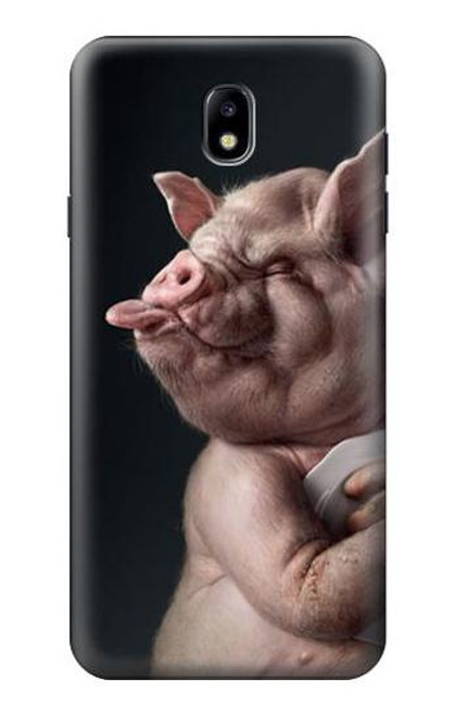 S1273 クレイジー豚 Crazy Pig Samsung Galaxy J7 (2018) バックケース、フリップケース・カバー