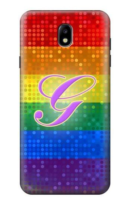 S2899 レインボーLGBTゲイプライド旗 Rainbow LGBT Gay Pride Flag Samsung Galaxy J7 (2018) バックケース、フリップケース・カバー