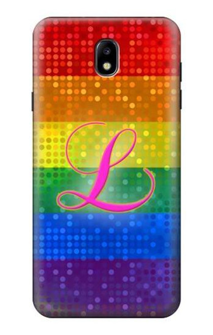 S2900 レインボーLGBTレズビアンプライド旗 Rainbow LGBT Lesbian Pride Flag Samsung Galaxy J7 (2018) バックケース、フリップケース・カバー