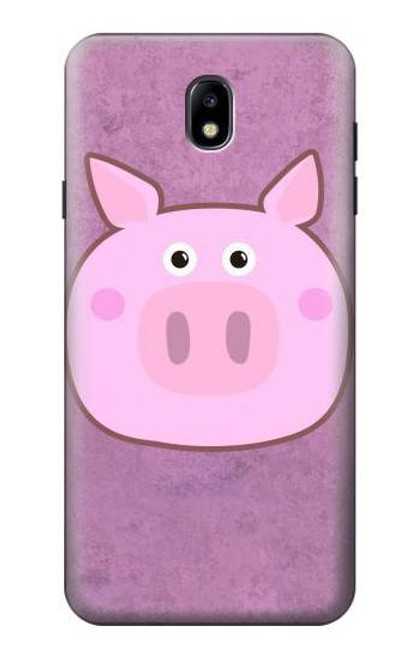 S3269 豚の漫画 Pig Cartoon Samsung Galaxy J7 (2018) バックケース、フリップケース・カバー