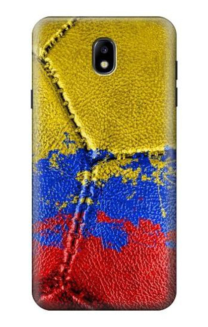 S3306 コロンビアの旗ビンテージフットボールのグラフィック Colombia Flag Vintage Football Graphic Samsung Galaxy J7 (2018) バックケース、フリップケース・カバー