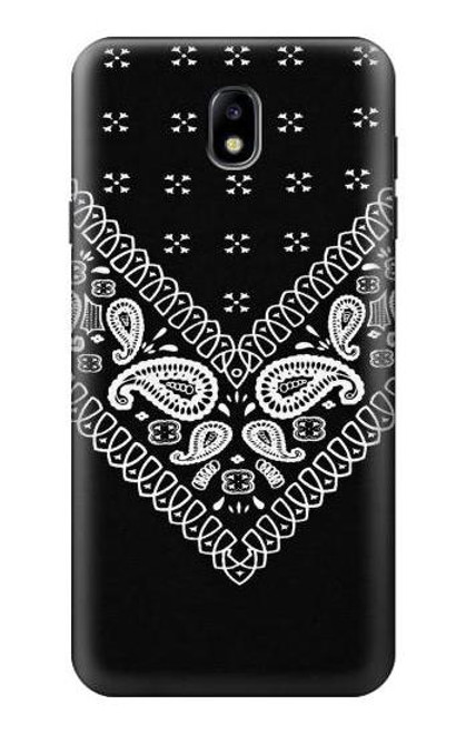 S3363 黒バンダナ Bandana Black Pattern Samsung Galaxy J7 (2018) バックケース、フリップケース・カバー