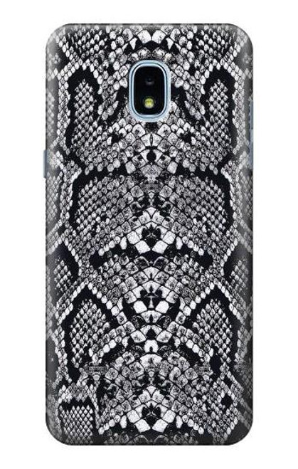 S2855 ラトルスネークスキン グラフィックプリント White Rattle Snake Skin Graphic Printed Samsung Galaxy J3 (2018) バックケース、フリップケース・カバー