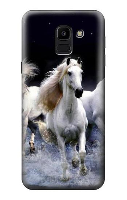 S0246 白馬 White Horse Samsung Galaxy J6 (2018) バックケース、フリップケース・カバー