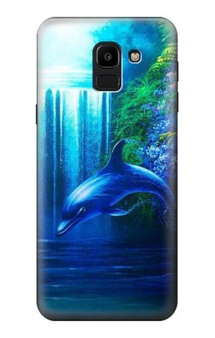 S0385 イルカ Dolphin Samsung Galaxy J6 (2018) バックケース、フリップケース・カバー