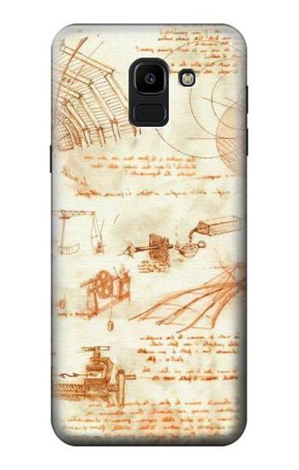 S0566 テクニカルデッサン ダ・ヴィンチ Technical Drawing Da Vinci Samsung Galaxy J6 (2018) バックケース、フリップケース・カバー