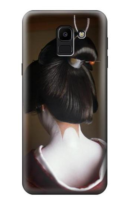 S1337 日本芸者ネック Japan Geisha Neck Samsung Galaxy J6 (2018) バックケース、フリップケース・カバー