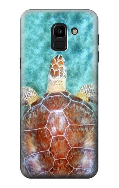 S1424 ウミガメ Sea Turtle Samsung Galaxy J6 (2018) バックケース、フリップケース・カバー