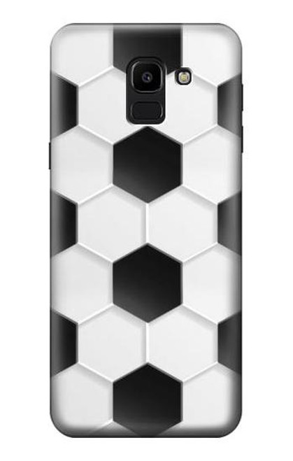 S2061 サッカーのパターン Football Soccer Pattern Samsung Galaxy J6 (2018) バックケース、フリップケース・カバー