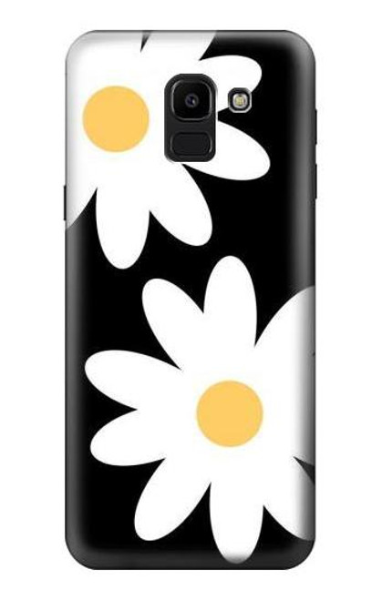 S2315 デイジー白い花 Daisy White Flowers Samsung Galaxy J6 (2018) バックケース、フリップケース・カバー