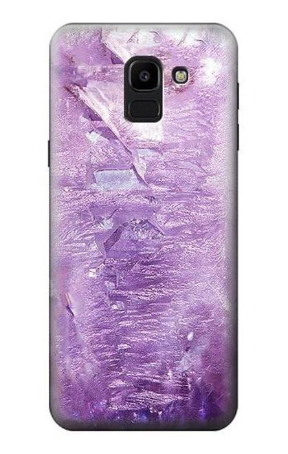 S2690 アメジスト結晶グラフィックプリント Amethyst Crystals Graphic Printed Samsung Galaxy J6 (2018) バックケース、フリップケース・カバー
