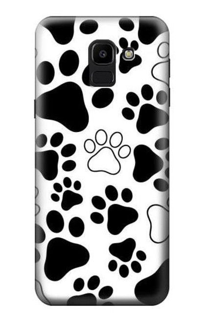 S2904 犬ポウ Dog Paw Prints Samsung Galaxy J6 (2018) バックケース、フリップケース・カバー