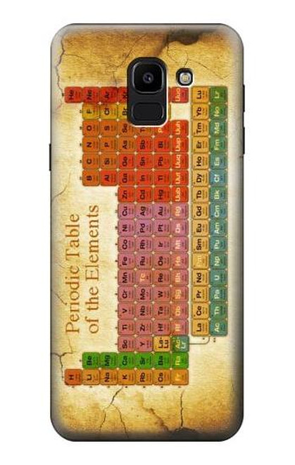 S2934 ヴィンテージ周期表 Vintage Periodic Table of Elements Samsung Galaxy J6 (2018) バックケース、フリップケース・カバー