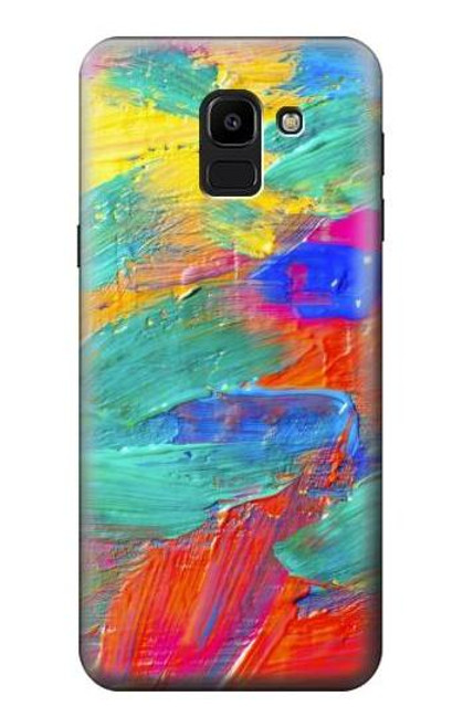 S2942 ブラシ絵画 Brush Stroke Painting Samsung Galaxy J6 (2018) バックケース、フリップケース・カバー